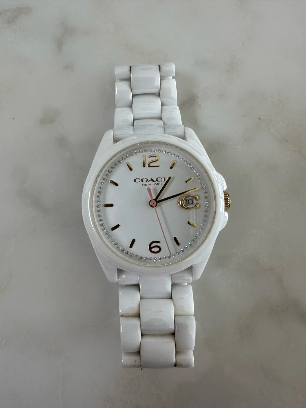 Coach Greyson 14503925 White Ceramic Women’s Watch